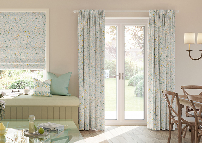 Malory, Aqua - Made to Measure Curtains - Image 3